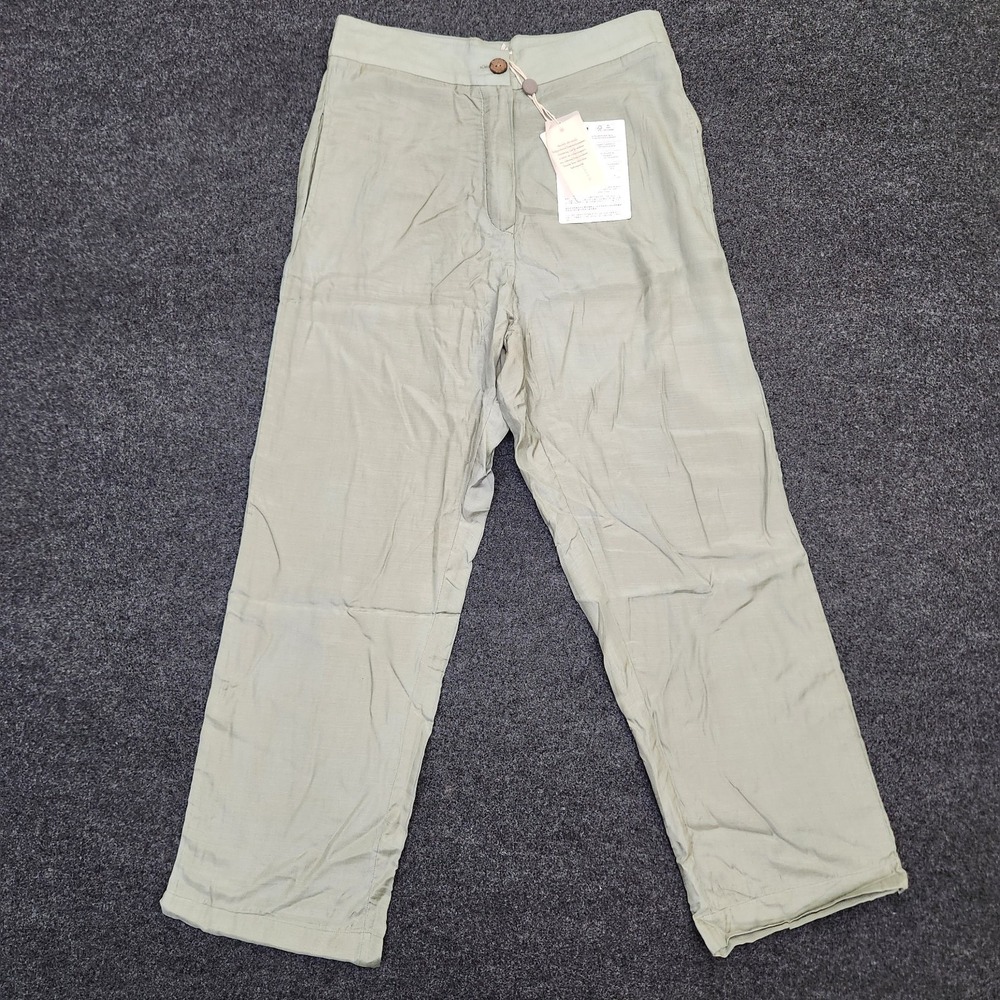 Maison Hotel Womens Large Carmen Pantalon Khaki Luxurious Pants‎ NEW Relaxed